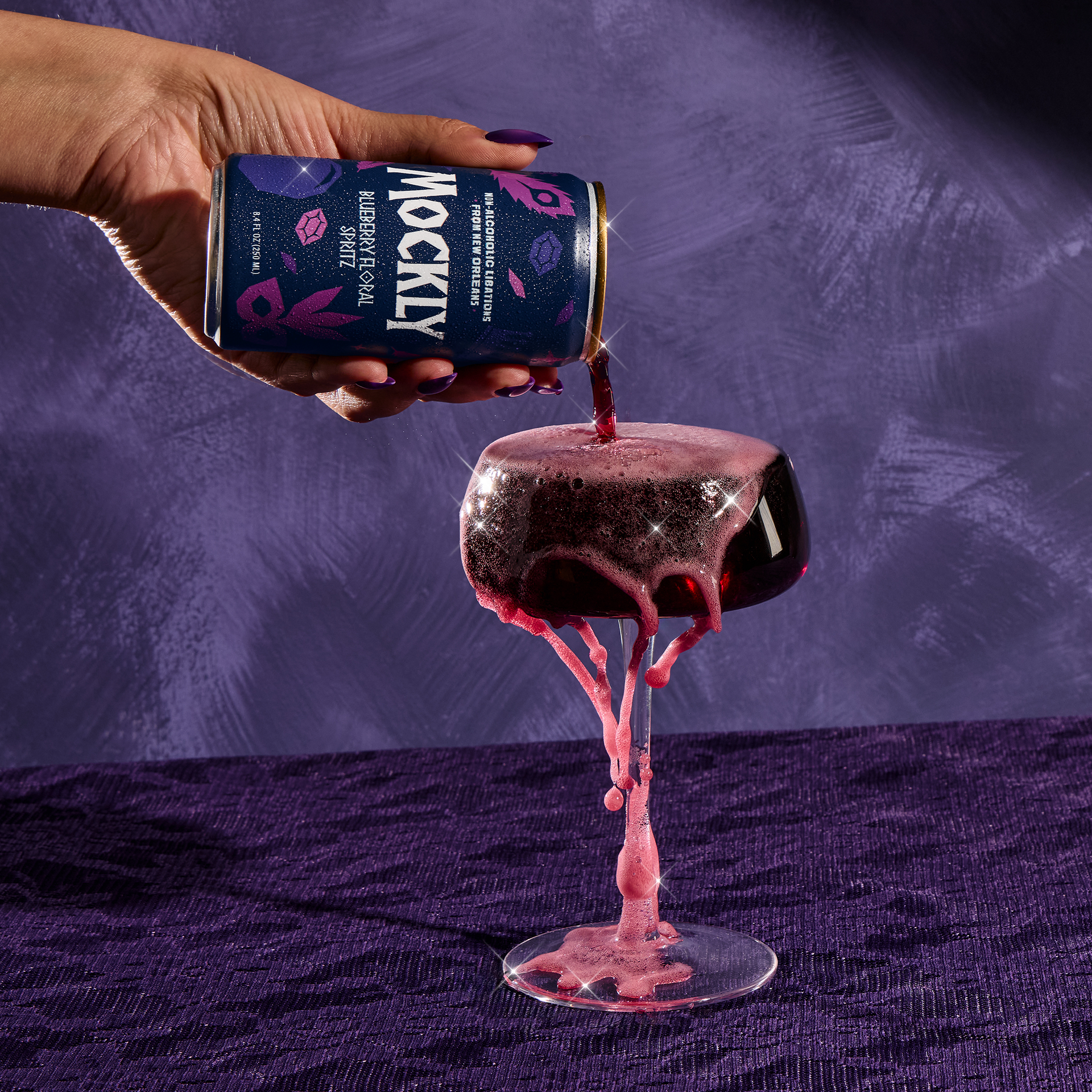 Blueberry Floral Spritz Mockly Mocktail – Drink Mockly